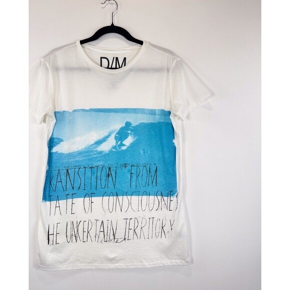 D/M Mens T Shirt White Graphic Print Limited Edition Art Short Sleeve Tee Medium - Picture 3 of 10